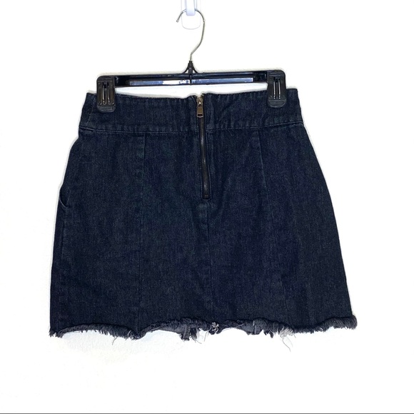 Denim mini skirt with embellishments - Picture 2 of 6